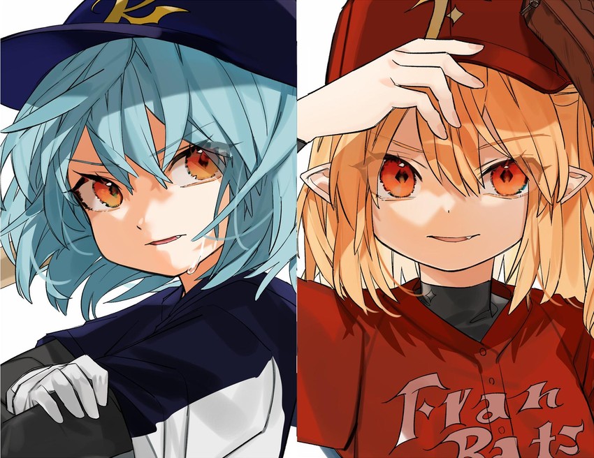 remilia scarlet and flandre scarlet (touhou) drawn by gotoh_(nekocat)