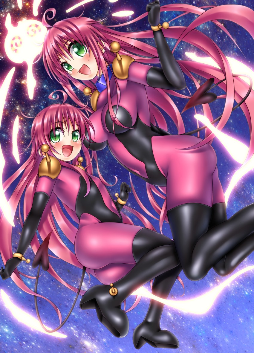 lala satalin deviluke and peke (gundam and 3 more) drawn by oooqqq
