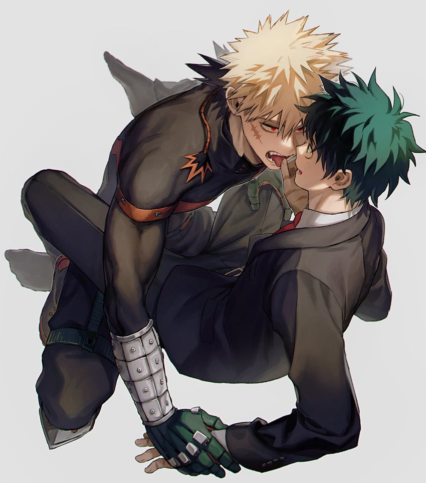 midoriya izuku and bakugou katsuki (boku no hero academia) drawn by ma81480