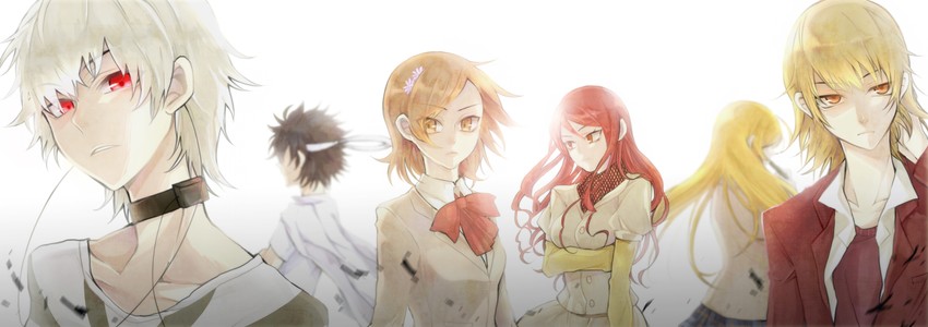 misaka mikoto, shokuhou misaki, accelerator, mugino shizuri, kakine teitoku, and 1 more (toaru majutsu no index) drawn by gung