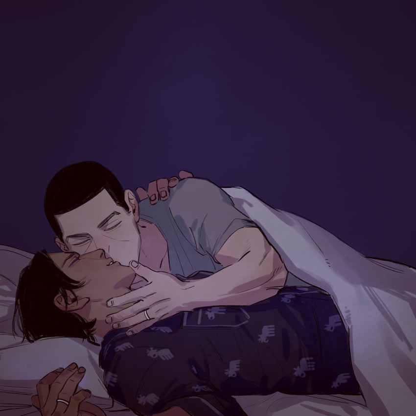 tsukishima hajime and koito otonoshin (golden kamuy) drawn by chengongzi123