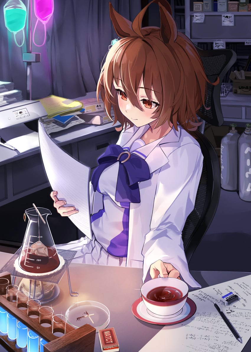 agnes tachyon (umamusume and 1 more) drawn by hamanashi_(trapiorra)