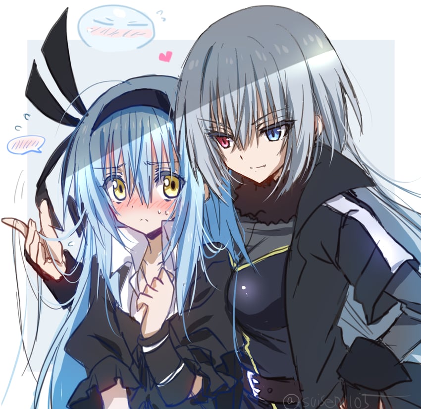 rimuru tempest and luminous valentine (tensei shitara slime datta ken) drawn by akatsuki_(ggsy7885)