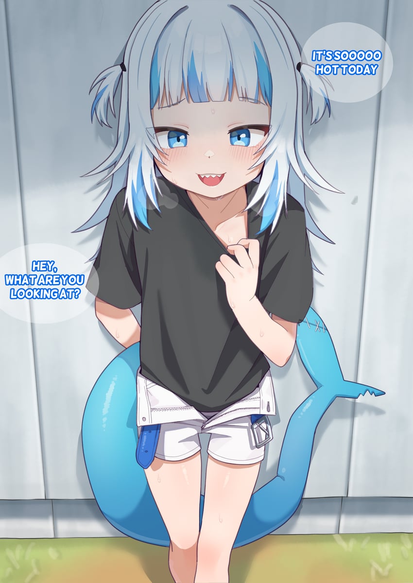 gawr gura (hololive and 1 more) drawn by onion_(tamanegi)