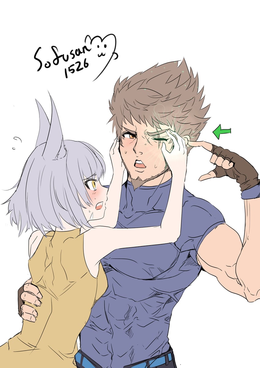 nia and rex (xenoblade chronicles and 3 more) drawn by sofusan1526