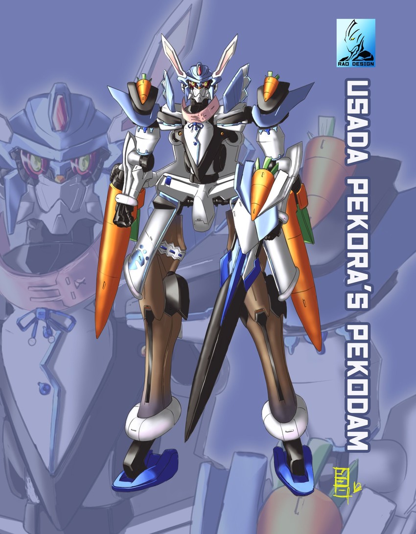 usada pekora, pekodam, and brave commander test type (hololive and 2 more) drawn by pravin_rao_santheran