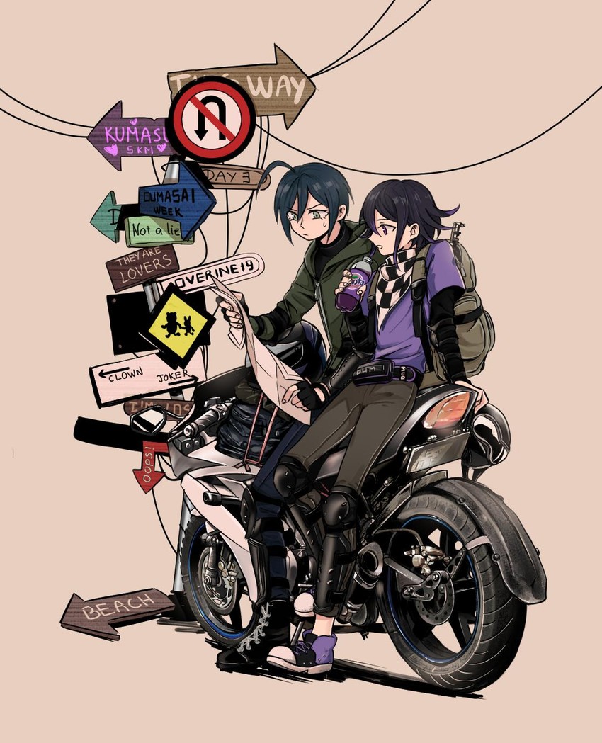 oma kokichi and saihara shuichi (danganronpa and 1 more) drawn by overine19