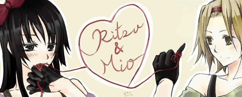 akiyama mio and tainaka ritsu (k-on!) drawn by b_k