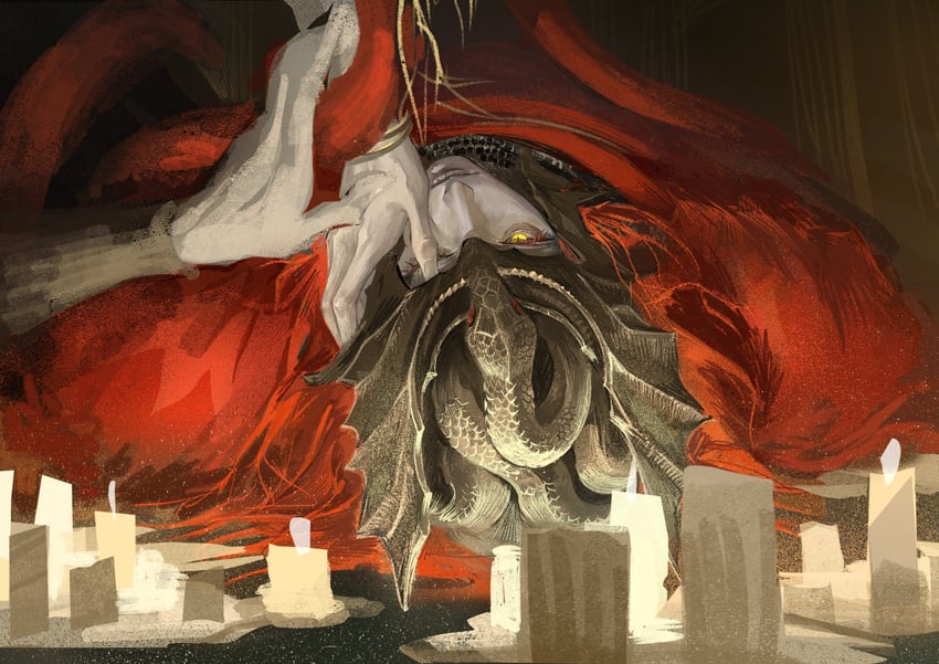 messmer the impaler (elden ring and 1 more) drawn by kwiaty_k