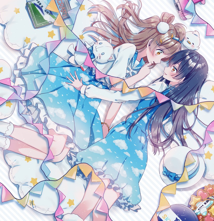 sonoda umi and minami kotori (love live! and 2 more) drawn by hina_(hinalovesugita)