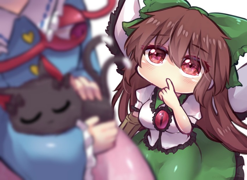 komeiji satori, kaenbyou rin, and reiuji utsuho (touhou) drawn by unime_seaflower