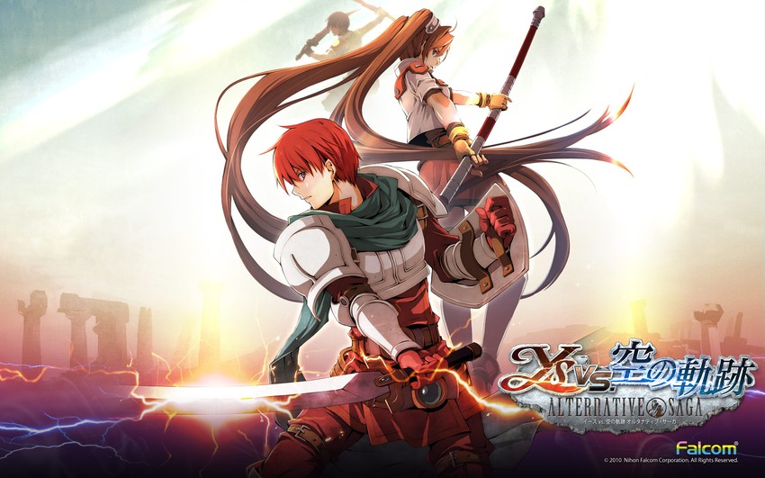 estelle bright, adol christin, and joshua bright (eiyuu densetsu and 4 more)