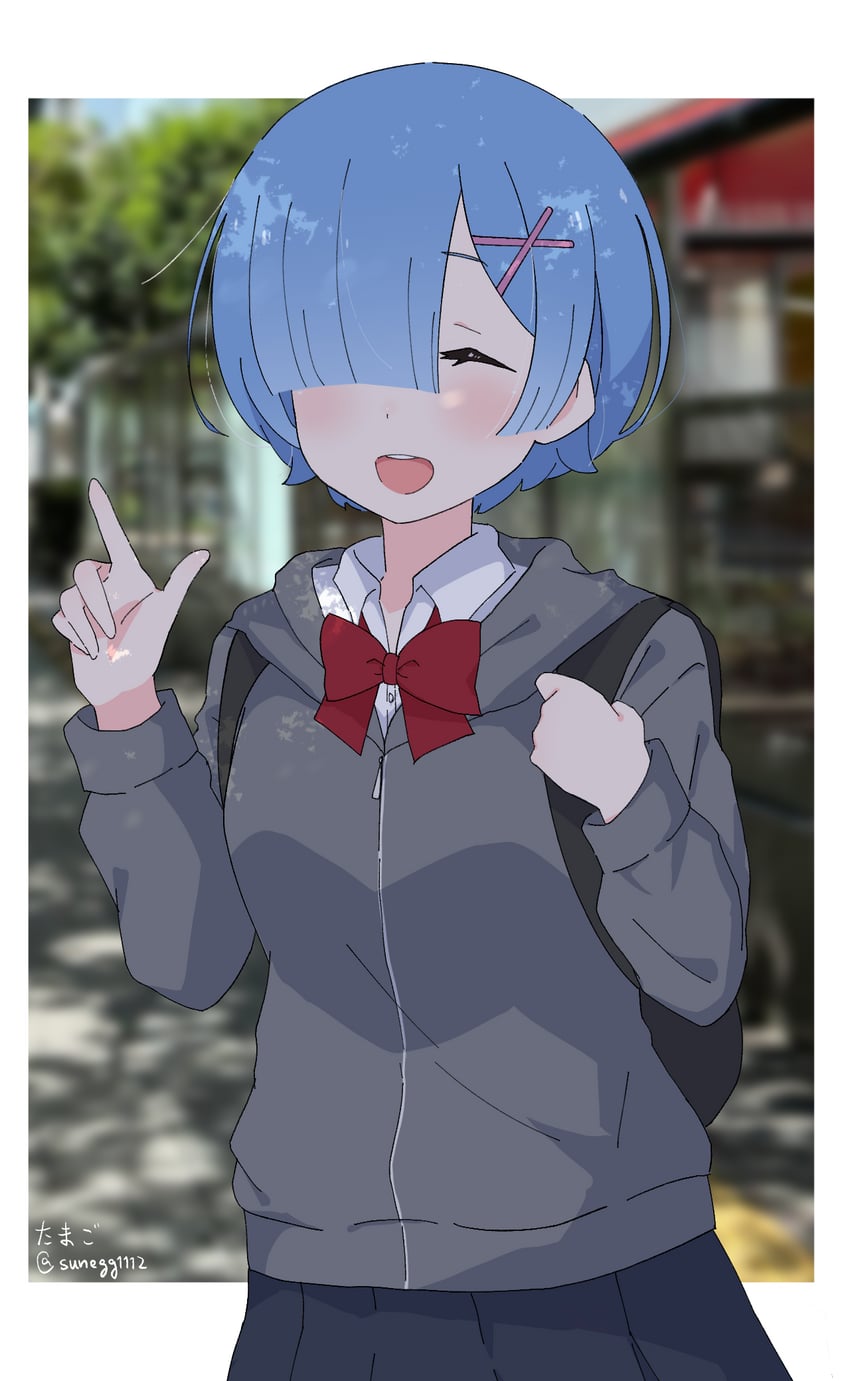 rem (re:zero kara hajimeru isekai seikatsu) drawn by sunegg1112