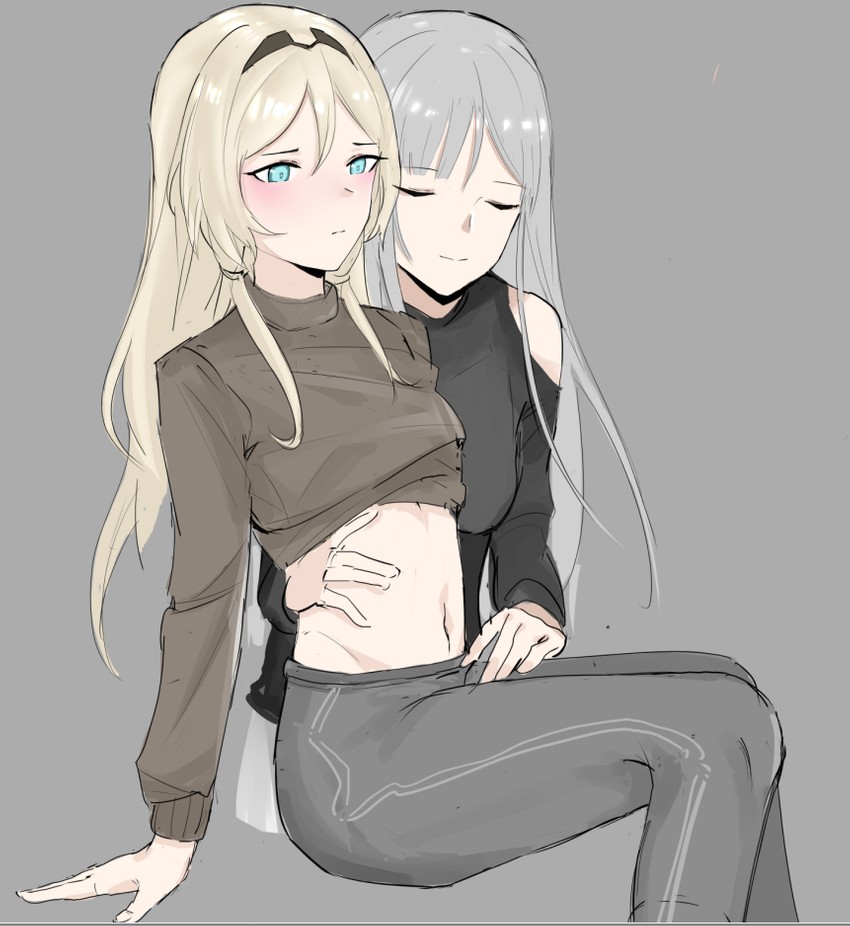 ak-12 and an-94 (girls' frontline) drawn by fish_dumplings