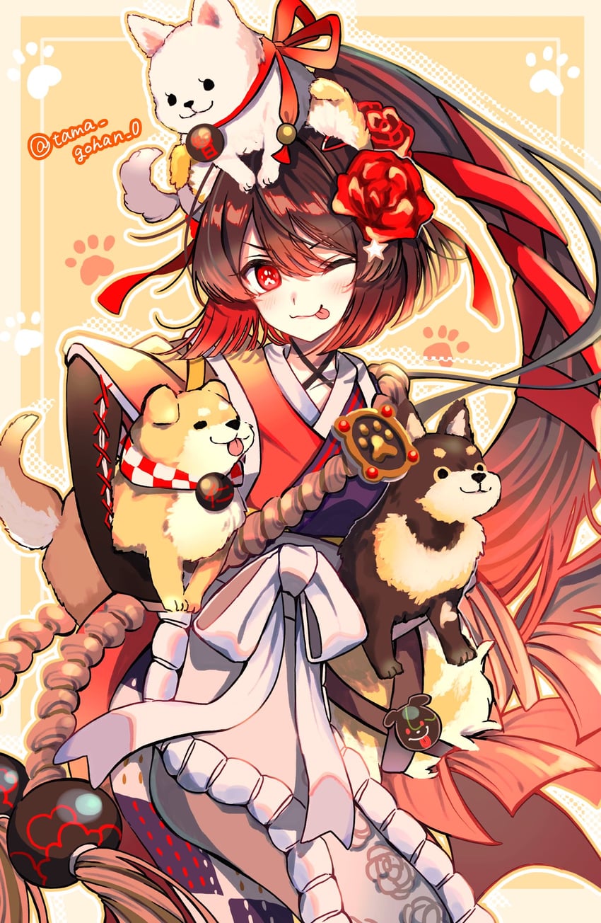 kyokutei bakin, shino, shinbei, and keno (fate and 1 more) drawn by yui_(tamagohan)