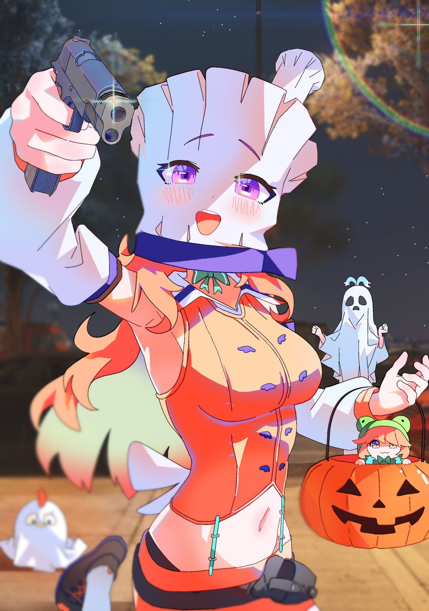 takanashi kiara, kobo kanaeru, and frogiwawa (hololive and 2 more) drawn by gurumie