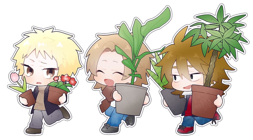 atou haruki, isoi reiji, and shinano eiji (saibou shinkyoku) drawn by berlioz44