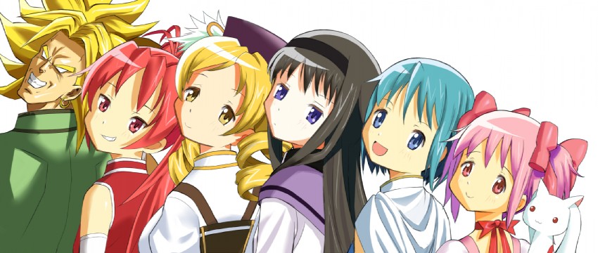 akemi homura, kaname madoka, miki sayaka, sakura kyoko, tomoe mami, and 2 more (mahou shoujo madoka magica and 2 more) drawn by mushi_gyouza