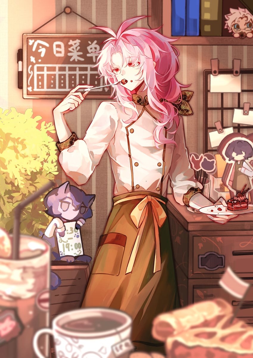 hatsutori hajime, utsugi noriyuki, and kanou aogu (saibou shinkyoku) drawn by mocha_huishouzhan
