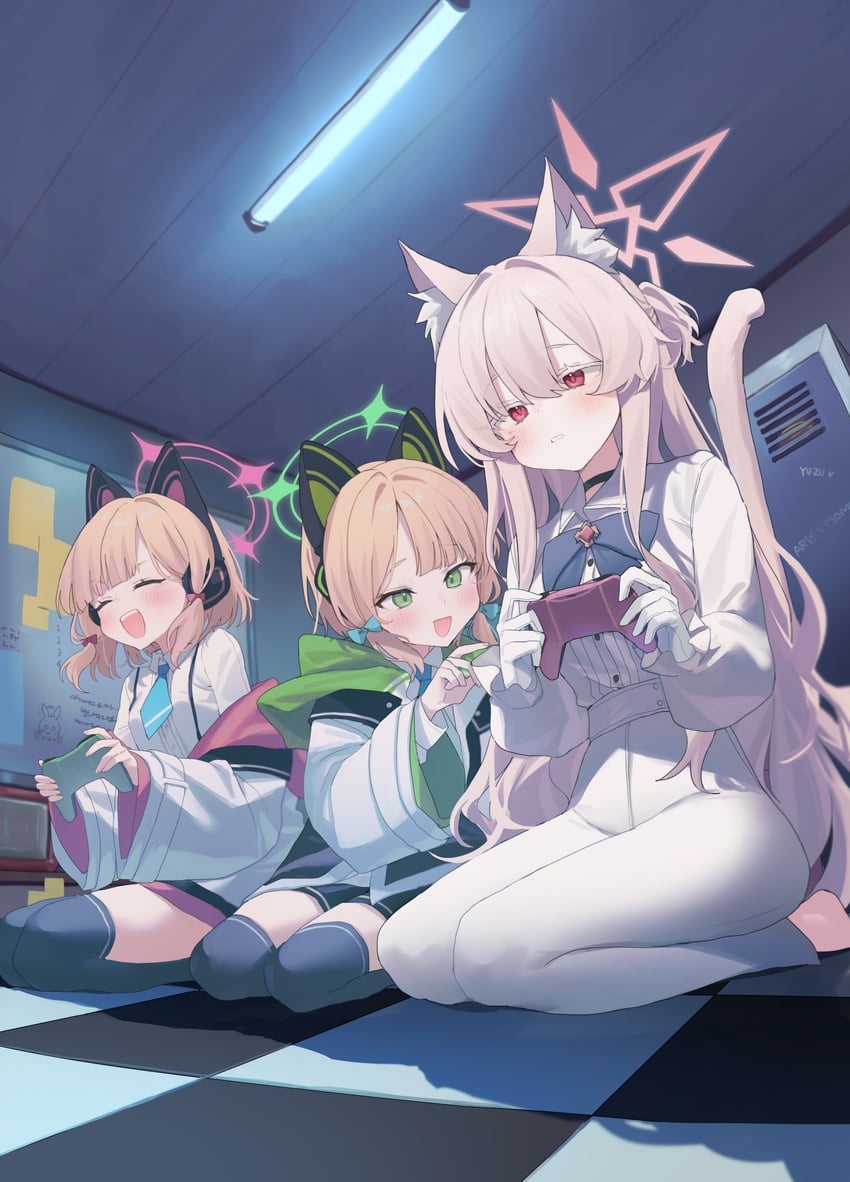 momoi, midori, and akira (blue archive) drawn by danbal