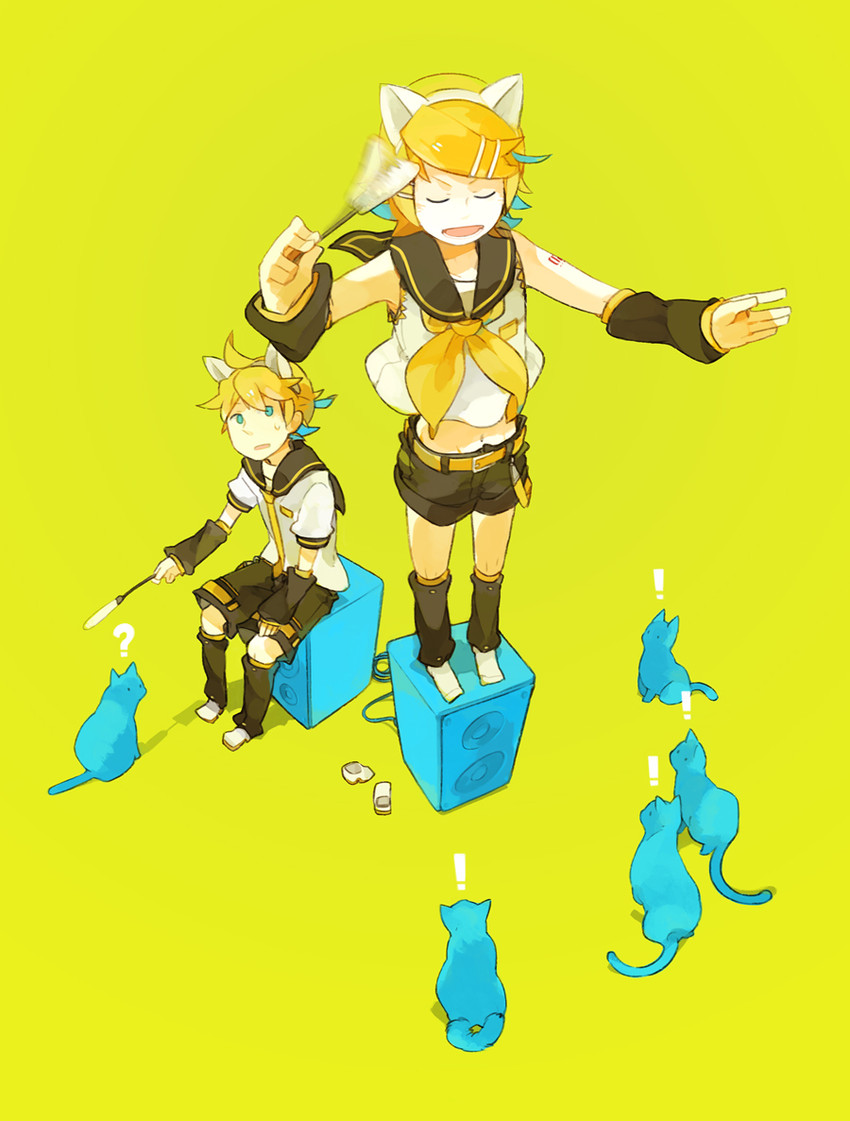 kagamine rin and kagamine len (vocaloid) drawn by glider_(guraida)