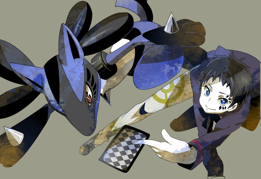 lucario and lucas (pokemon and 1 more) drawn by shuri_(84k)
