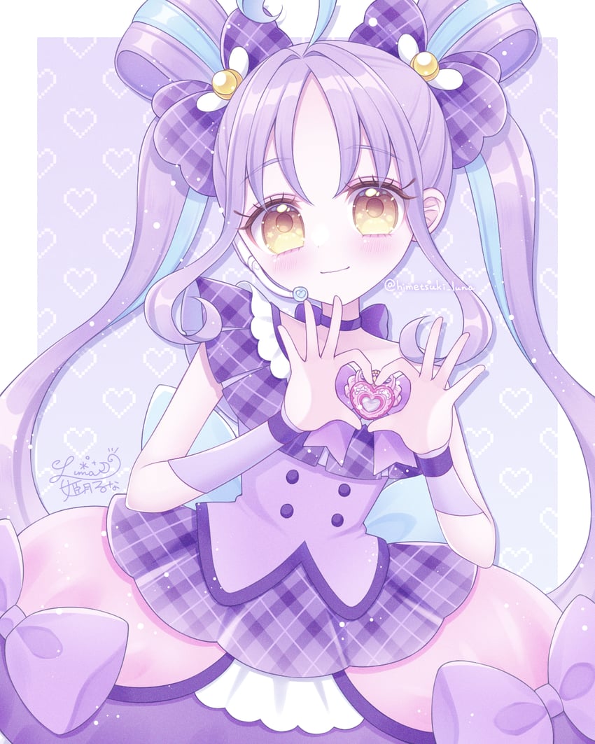 shigure kokoro and cure kyunkyun (precure and 1 more) drawn by himetsuki_luna