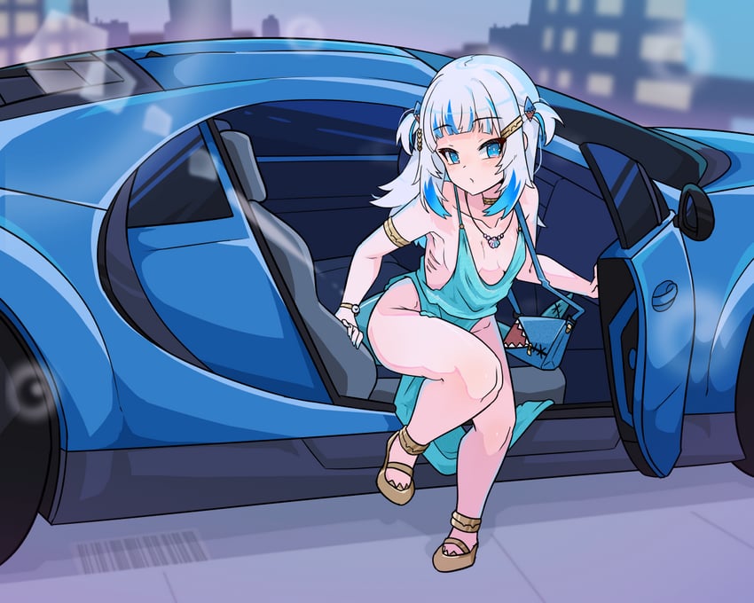 gawr gura (hololive and 1 more) drawn by moral_cacoethes