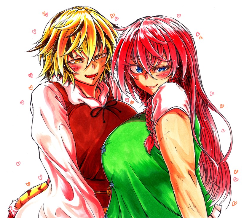 hong meiling and toramaru shou (touhou) drawn by koyubi_(littlefinger1988)