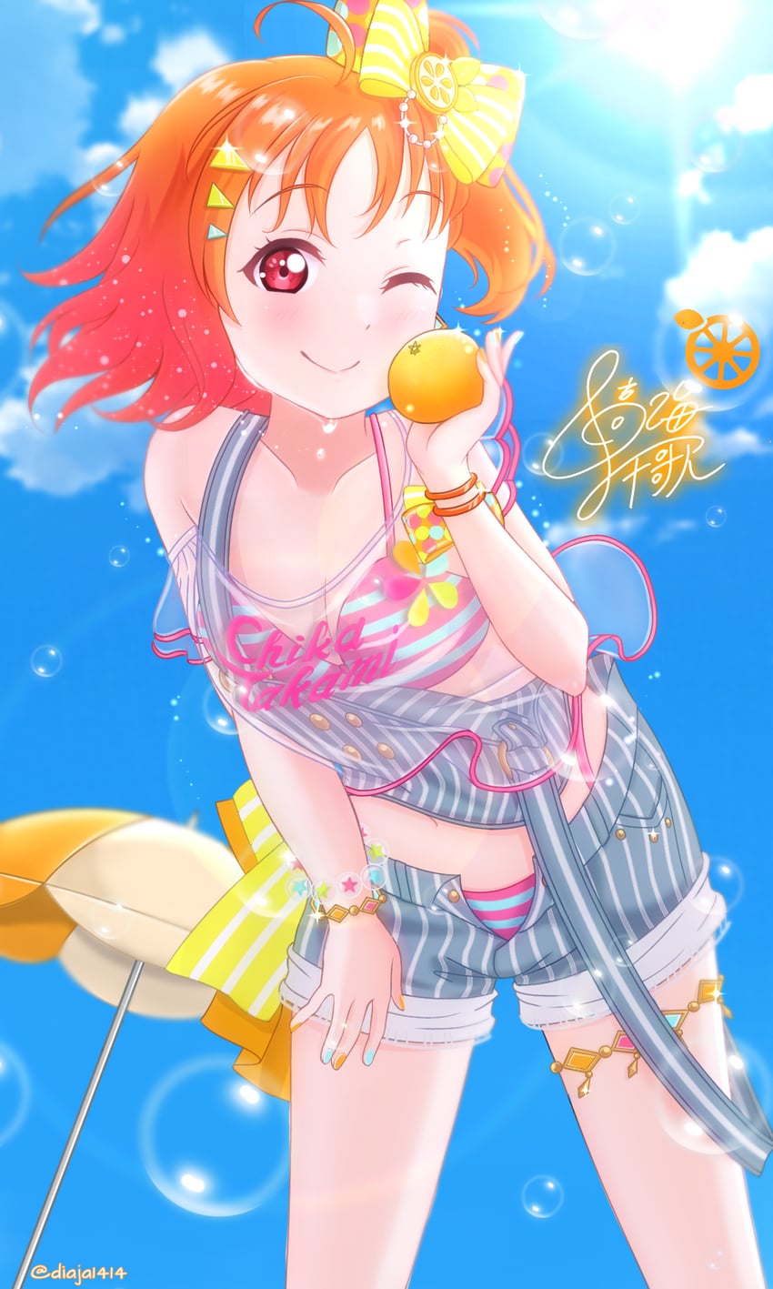 takami chika (love live! and 2 more) drawn by diaja1414