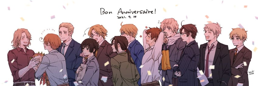 america, united kingdom, japan, russia, china, and 7 more (axis powers hetalia) drawn by haruki_chise