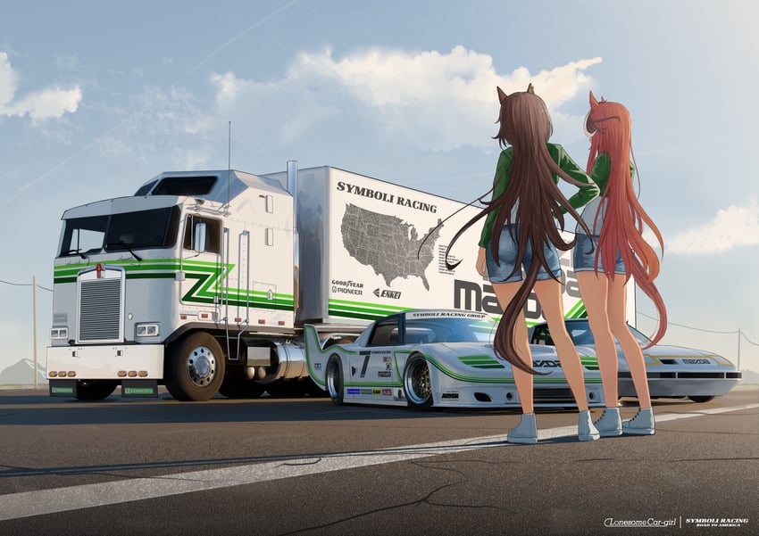 symboli rudolf and speed symboli (umamusume) drawn by run_rotary