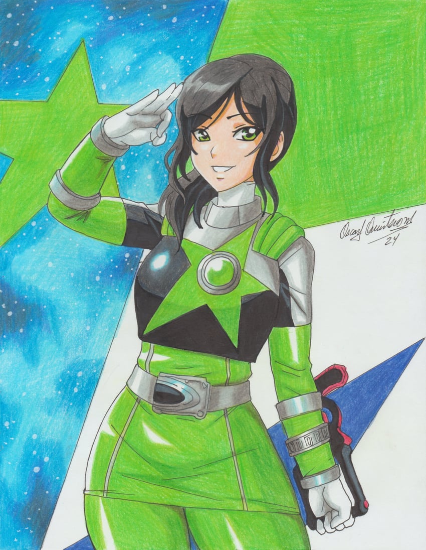 hammie and chameleon green (super sentai and 1 more) drawn by ravernclouk
