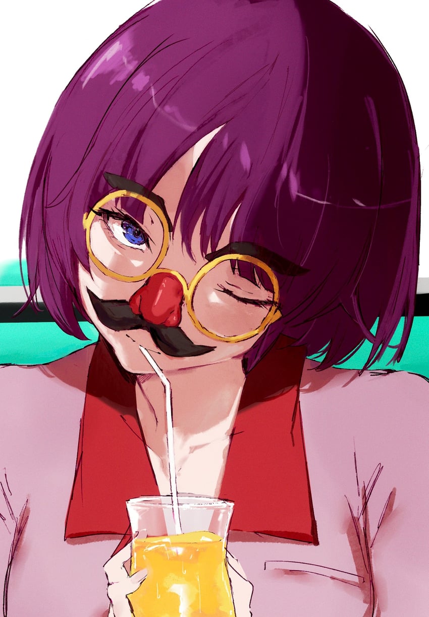 senjougahara hitagi (monogatari and 1 more) drawn by moku_(muooku)