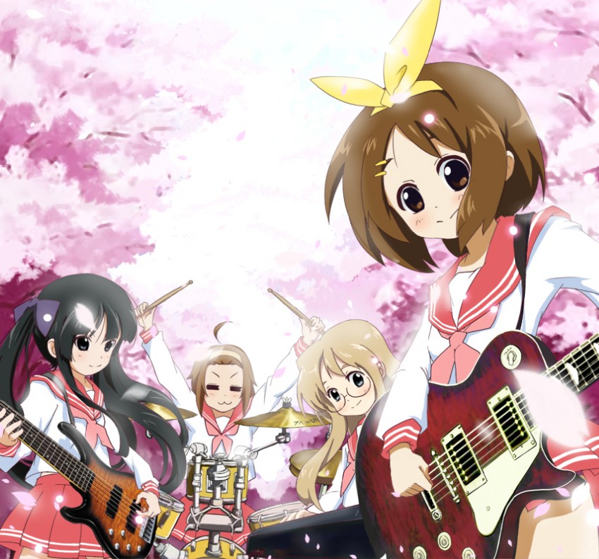 akiyama mio, hirasawa yui, tainaka ritsu, hiiragi kagami, izumi konata, and 3 more (k-on! and 1 more) drawn by aruru_no_zaki