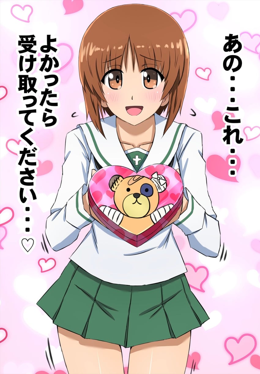 nishizumi miho and boko (girls und panzer) drawn by omachi_(slabco)