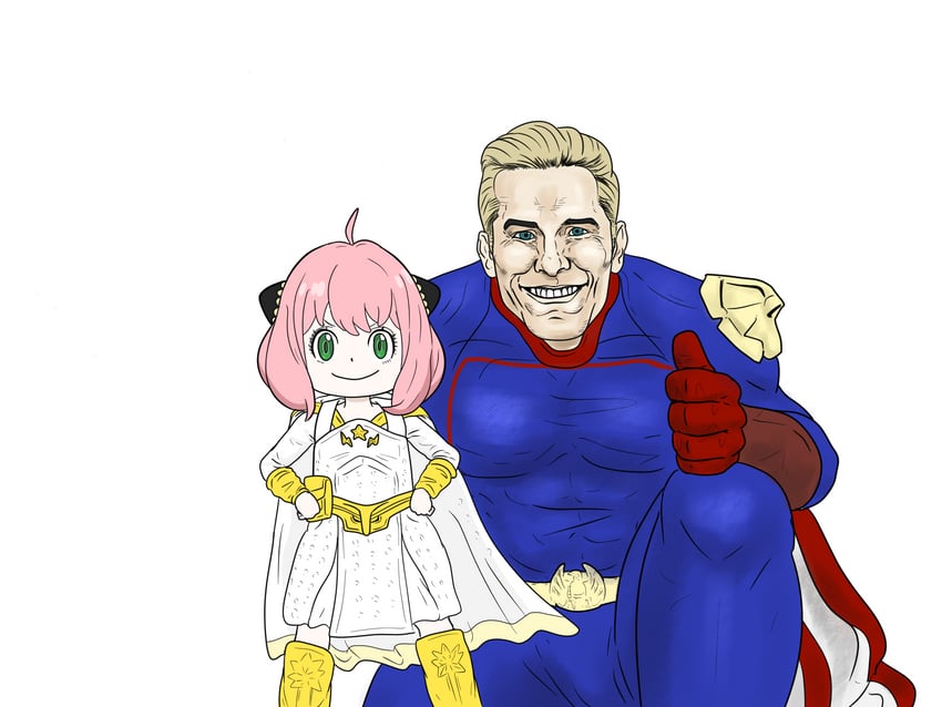 anya, homelander, and starlight (spy x family and 1 more) drawn by koubokun825