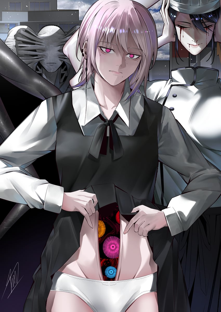 fami, falling devil, and aging devil (chainsaw man) drawn by asarizer
