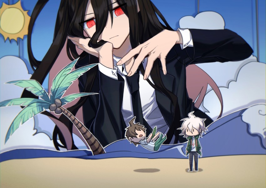komaeda nagito, hinata hajime, and kamukura izuru (danganronpa and 1 more) drawn by ziling