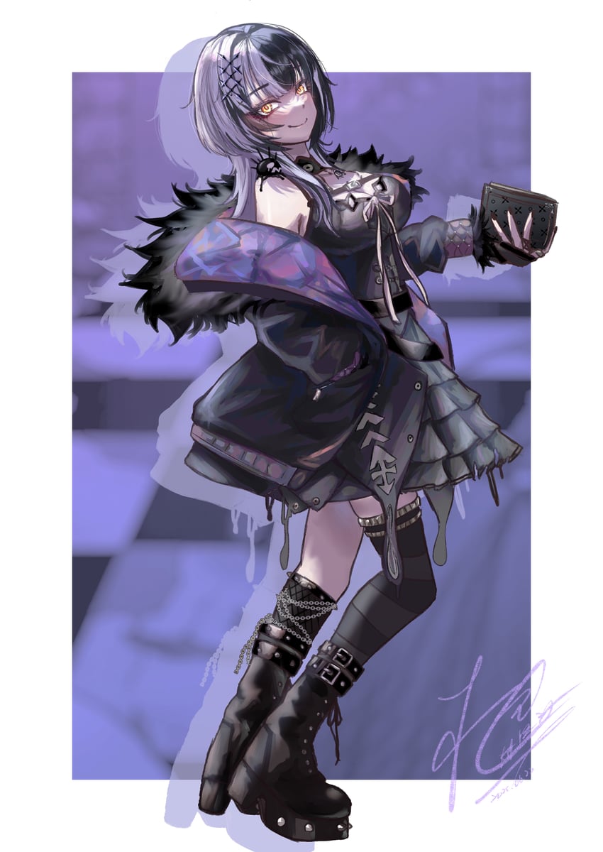 shiori novella and yorick (hololive and 1 more) drawn by zolomon_(jarvis_lin)