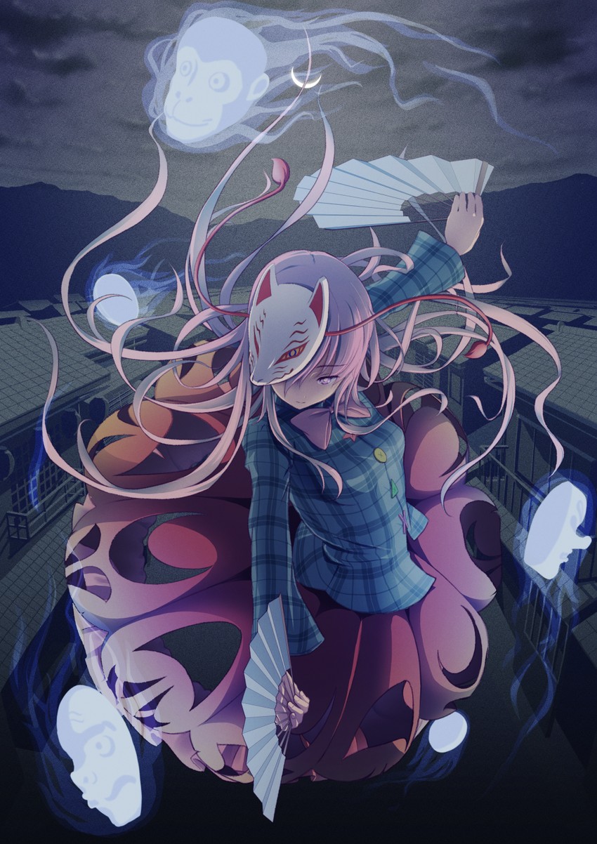 hata no kokoro (touhou) drawn by irigoma_(jikabi_baisen)