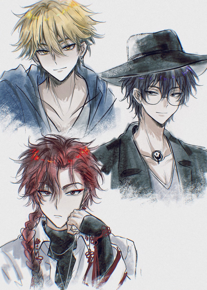 xia fei, xiao weiying, and liu xiao (shiguang dailiren) drawn by yuxianchen
