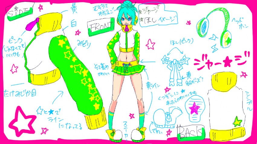 hatsune miku (vocaloid and 3 more) drawn by hekopon