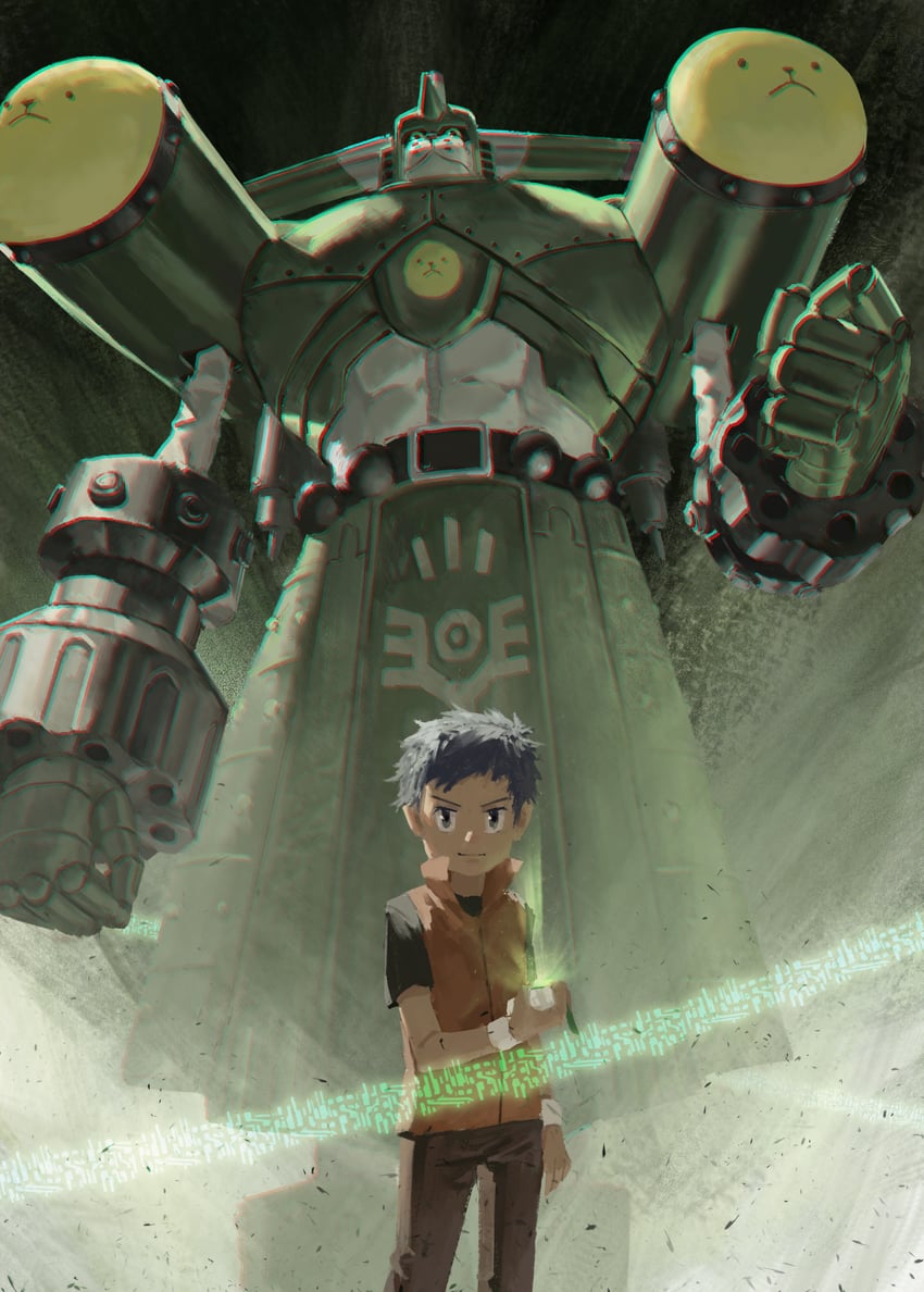 lee jianliang and saintgalgomon (digimon and 1 more) drawn by mayozom