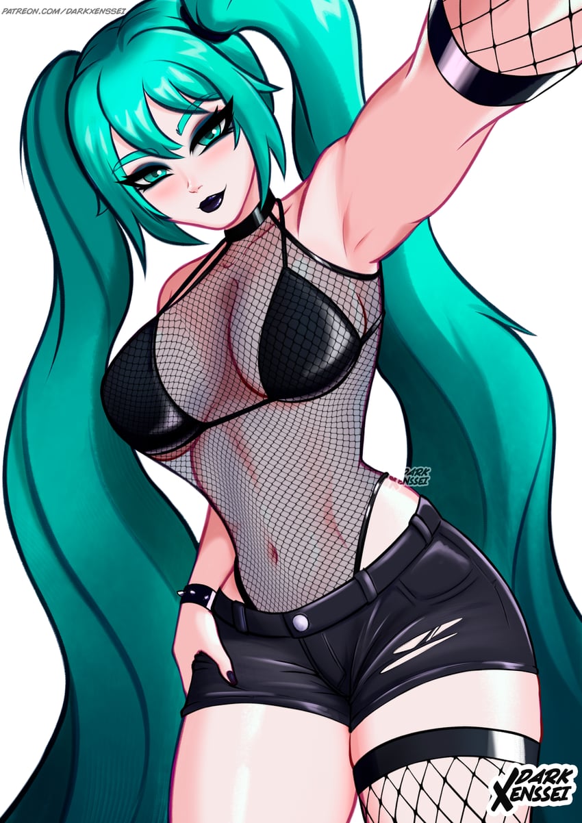 hatsune miku (vocaloid) drawn by darkxenssei