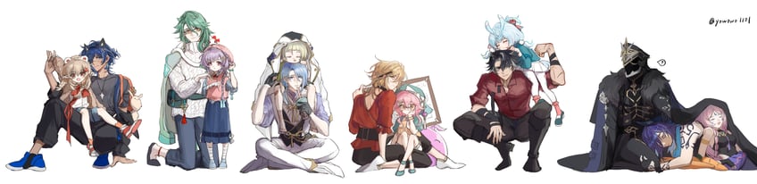 klee, qiqi, kaeya, citlali, dodoco, and 11 more (genshin impact) drawn by yowowo1101