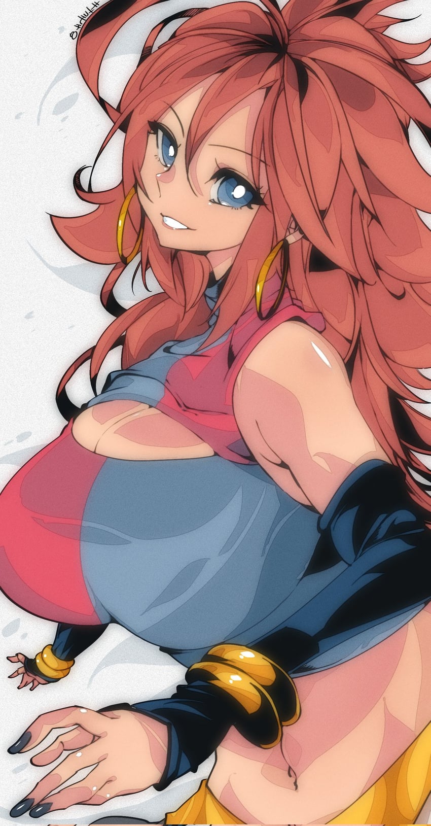 android 21 (dragon ball and 1 more) drawn by kinakomochi_(user_vedc2333)