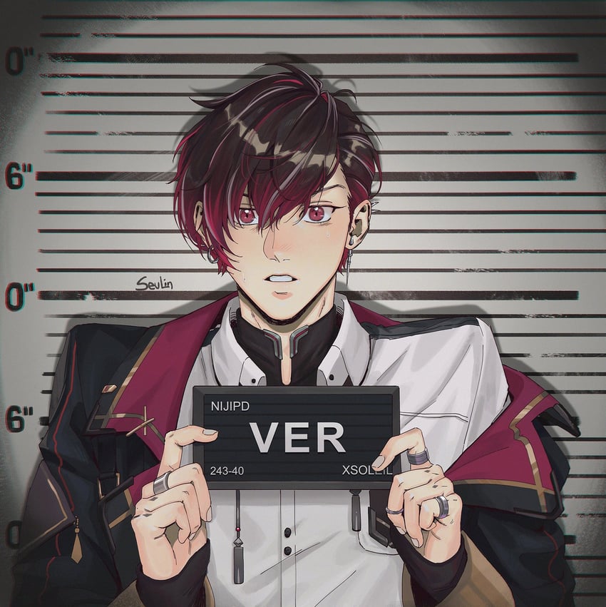 ver vermillion (nijisanji and 2 more) drawn by seulin
