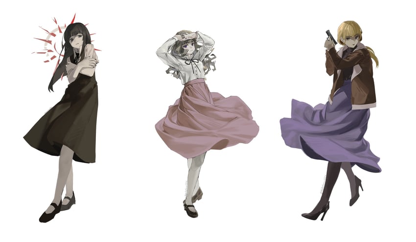 marina, karin, and samarie (fear & hunger and 1 more) drawn by heikokuru1224