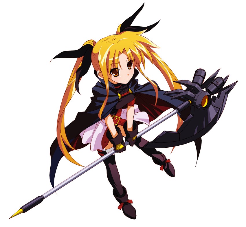 fate testarossa and bardiche (lyrical nanoha and 2 more) drawn by katochin_(skpresents)